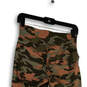 Womens Green Pink Camouflage High Waist Front Pocket Ankle Leggings Size S image number 3