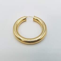 14K Gold Tubular Single Earring 2.9g alternative image