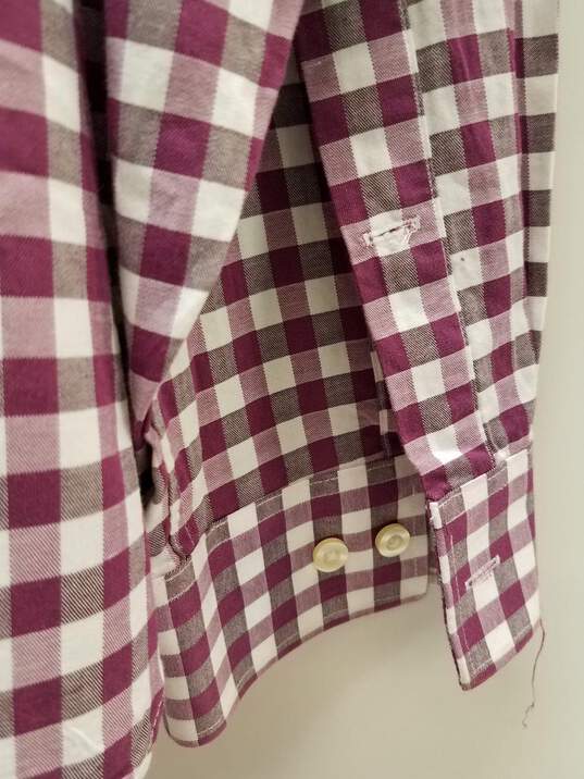 Michael Kors Purple White Check Shirt Size 20 tall image number 6