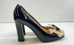 Kate Spade Patent Leather Flower Detail Pump Heels Black 7