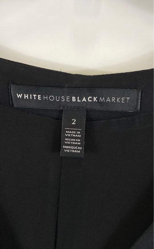 White House Black Market Women Black Tank Blouse Sz 2 image number 3