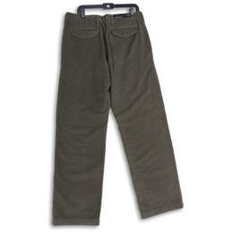 NWT Mens Gray Flat Front Slash Pocket Straight Leg Chino Pants Size 35X34 alternative image