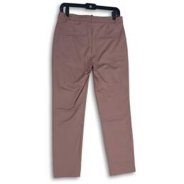NWT Mary Crafts Womens Pink Flat Front Slash Pocket Ankle Leg Chino Pants Size 6 alternative image