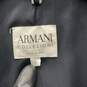 Armani Collezioni Womens Navy Blue Striped Three-Button Blazer Size 6 W/COA image number 3