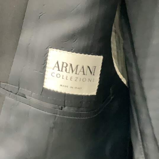 Armani Collezioni Mens Black Long Sleeve Three-Button Blazer Size 42 w/COA image number 6
