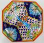 Mexican Talavera Hand Painted Clay Pottery Plates & Small Vase image number 3