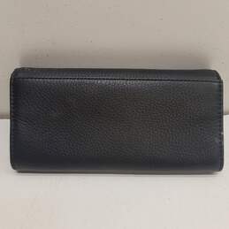 Michael Kors Continental Black Pebbled Leather Envelope Flap Wallet alternative image