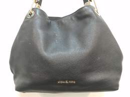 Michael Kors Raven Black Leather Medium Shoulder Tote Bag alternative image