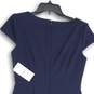 NWT Harper Rose Womens Navy Cap Sleeve Round Neck Back Zip Sheath Dress Size 6 image number 4