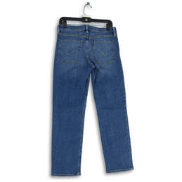 Womens Blue Denim 5-Pocket Design Medium Wash Straight Leg Jeans Size 29 alternative image