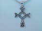 Sterling Silver Celtic Cross Knot Connemara Marble Peridot Jewelry 18.0g image number 4