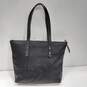 Fossil Black Leather Tote Purse image number 2