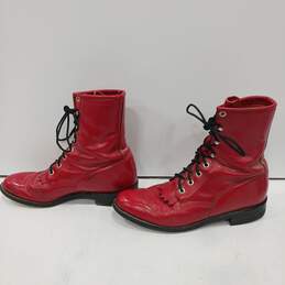 Justin Women's  Red Western Boots Size 8 1/2B alternative image