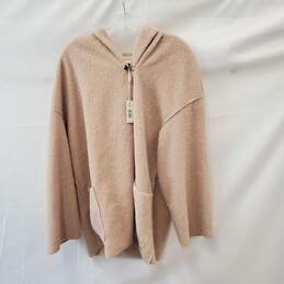 Max Studio ink Hood Coat Sweater Sleeves Size L