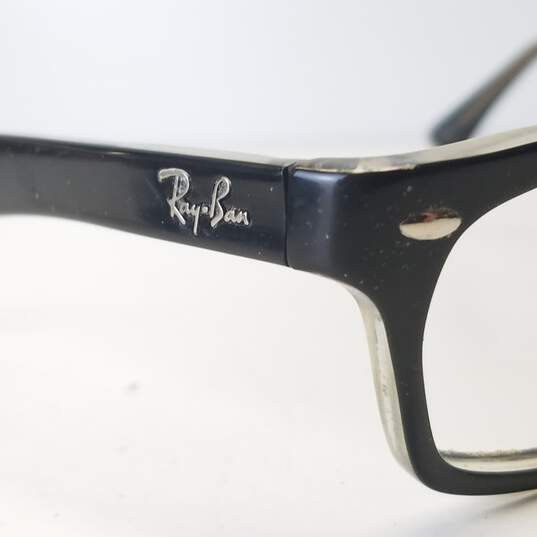 Ray-Ban Black Rectangle Eyeglasses image number 2