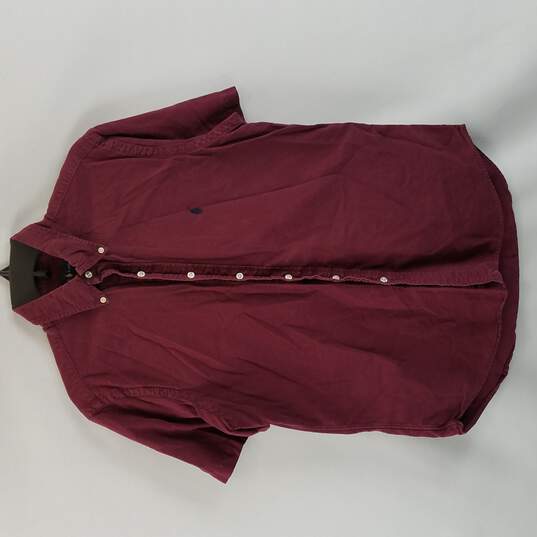 Ralph Lauren Short Sleeve Button Up Men S Burgundy image number 1