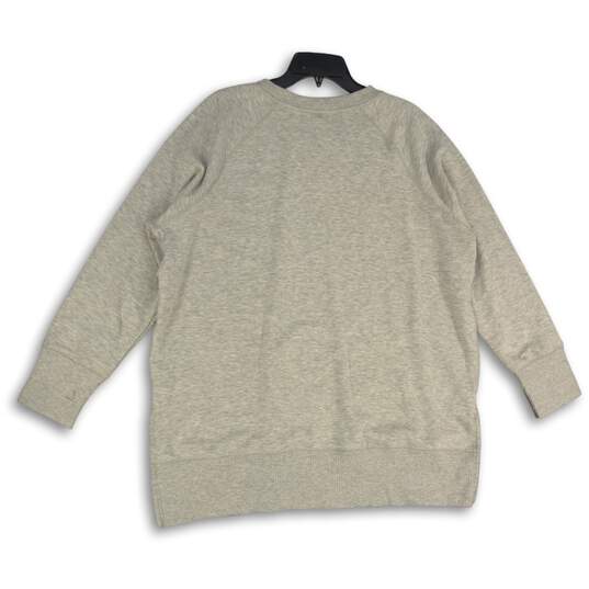 Maurices Womens Gray Crew Neck Long Sleeve Pullover Sweatshirt Size XL image number 2