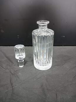 11.5 Inches Tall Crystal Glass Decanter With Stopper alternative image