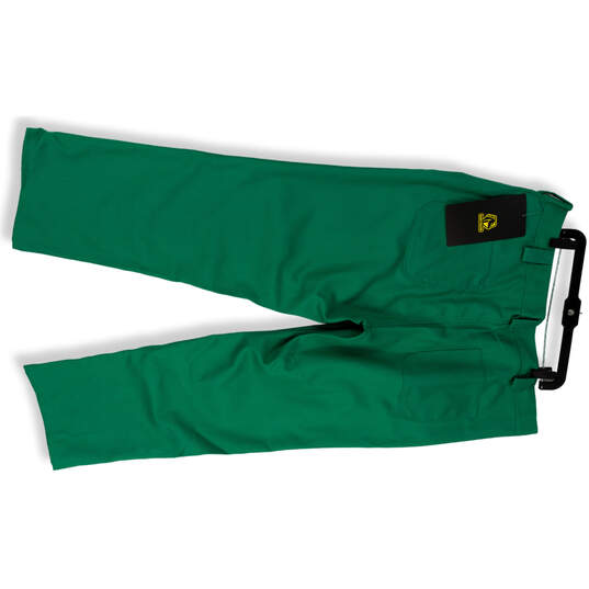 NWT Mens Green Flat Front Pockets Straight Leg Carpenter Pants Size 42X32 image number 2