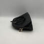Womens Black Leather Bottom Stud Double Handle Zipper Shoulder Bag Purse image number 3