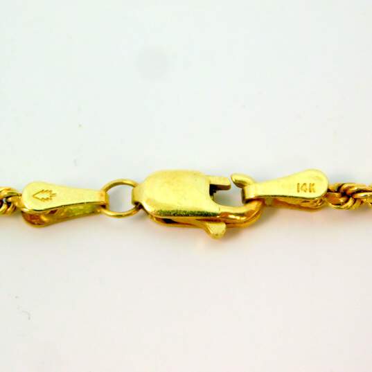 14k Yellow Gold Twisted Rope Chain Bracelet 4.4g image number 3