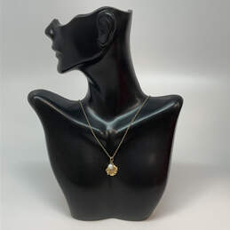 Designer J. Crew Gold-Tone Link Chain White Pearl Classic Pendant Necklace