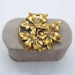MMA 1988 Gold Tone Ivy Leaves 1" Brooch 14.1g