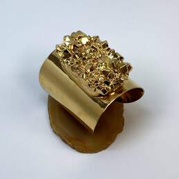 Designer Michael Kors Gold-Tone Metallic Nugget Fashionable Cuff Bracelet