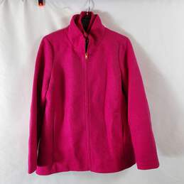 J Crew Women Pink Zip Up Wool Blend Coat Sz 8 NWT
