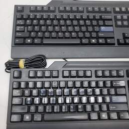 Lot of Two Lenovo USB PC Keyboards Model KB1021 & KU-0225 Untested alternative image