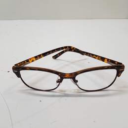 Foster Grant Brown Tortoise Shell Browline Eyeglasses Frame
