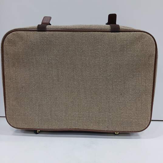 Vintage Samsonite Woven Suitcase w/Wheels image number 6