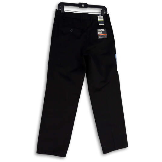 NWT Mens Black Pleated Signature Straight Leg Khaki Pants Size 30x30 image number 4