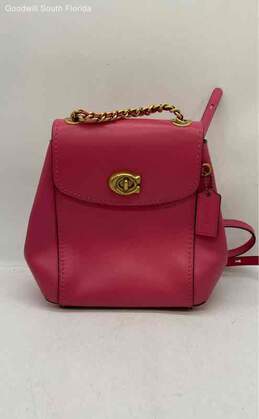 Coach Womens Pink Leather Mini Backpack