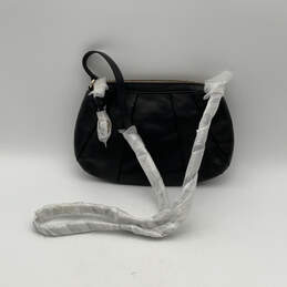 Womens Black Leather Inner Pockets Adjustable Strap Crossbody Bag alternative image