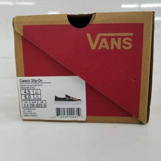 Vans Classic Slip-On Breast Cancer Awareness Shoes Size 6 IOB image number 6