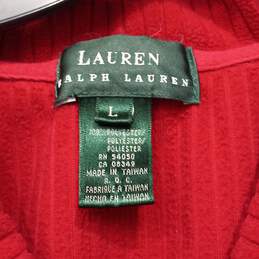 Lauren Ralph Lauren Women's Red V-Neck Sweater Size L alternative image