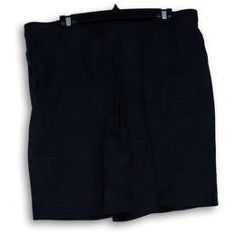 Mens Black Heather Elastic Waist Slash Pockets Athletic Shorts Size XL alternative image