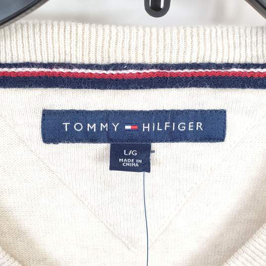 Tommy Hilfiger Men Beige Diamond Sweatshirt L NWT image number 3