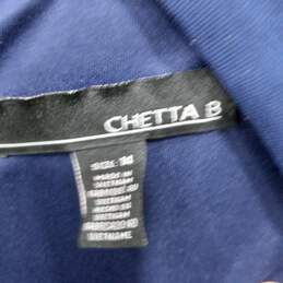 Chetta B Elbow Sleeve Blue Floral Print Dress Size Medium alternative image