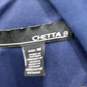 Chetta B Elbow Sleeve Blue Floral Print Dress Size Medium image number 2