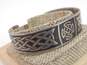 Celtic Style 925 Chunky Scrolled Cuff Bracelet 33.5g image number 2