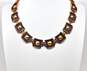 Vintage Matisse Renoir & Fashion Copper Clip-On Earrings & Collar Necklace 118.7g image number 2