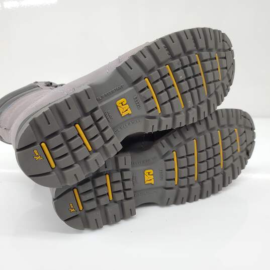 CAT Women's Echo Frost Grey Suede Waterproof Steel Toe Work Boots Size 7.5 image number 4