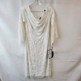 Ivory Beads and Sequence Off Shoulder Bell Dress Size 8 - Tags Attached