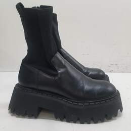 Zara Chunky Lug Platform Boots Black 6.5