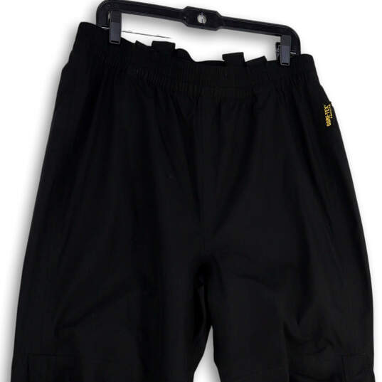 Womens Black Elastic Waist Pockets Pull-On Jogger Pants Size Large image number 4