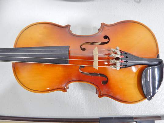 VNTG Czechoslovakian Lignatone Brand 1/4 Size Student Violin w/ Case and Bow image number 3