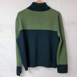 St. John Sport By Marie Gray Wool Blend Blue/Green Pullover Sweater Women's LG alternative image