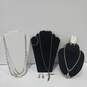 Assorted Silver Toned Metal Costume Jewelry Pieces image number 1